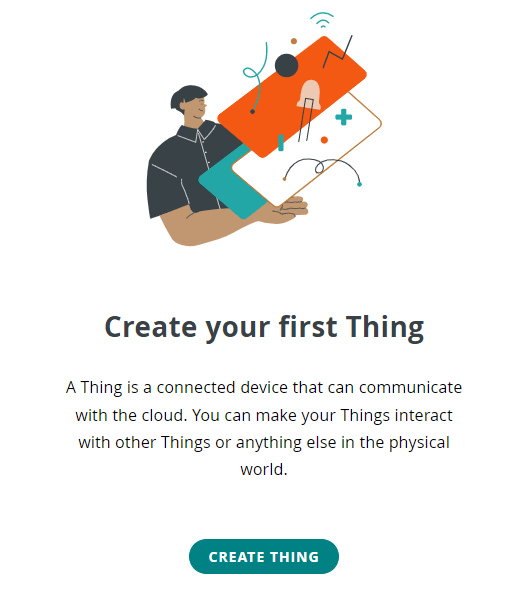 Schaltfläche "CREATE THING" in der Arduino Cloud