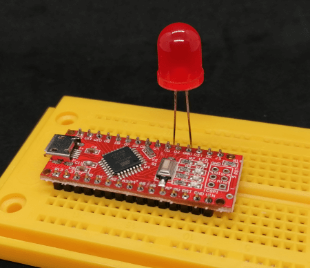 rote, 10 mm LED am Arduino Nano V3