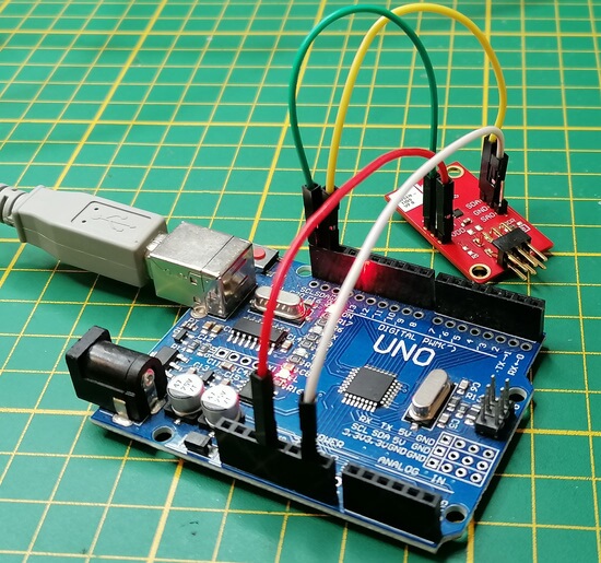 Arduino UNO mit Temperatur-Sensor WSEN-TIDS von Würth Elektronik