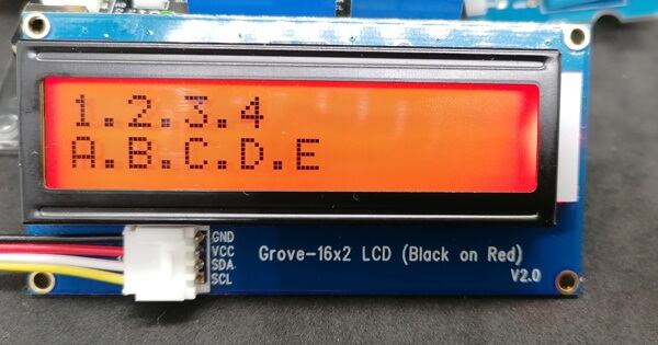 Beispiel auf dem RGB LCD-Display mit korrekten Sonderzeichen