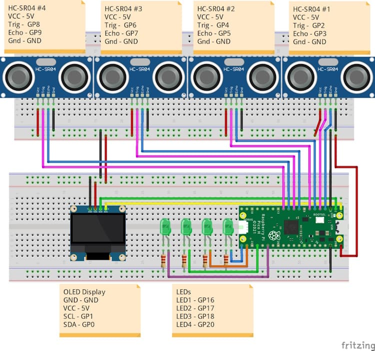 Raspberry Pi Pico: Abstandsmessung mit Ultraschallsensor HC-SR04