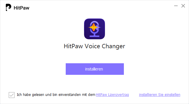 Installation von HitPaw Voice Changer