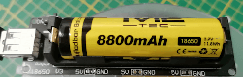 LiPo Batterie 18650 mit Expansionboard für 5V und 3V