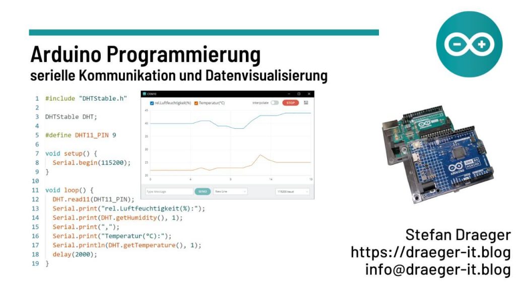 Arduino Programmierung: serielle Kommunikation und Datenvisualisierung