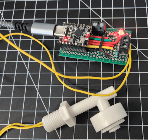Schaltung - ESP32-C3 Mini mit Schwimmschalter - Kontakt geöffnet