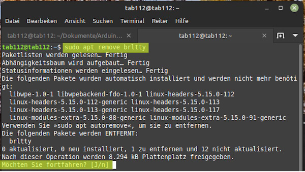 Linux Mint - remove brltty