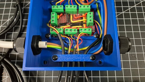 Gehäuse für Shelly mit AddOn und 5 DS18B20 Sensoren 3