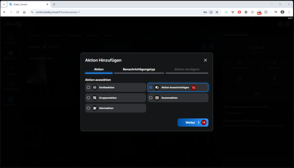 Shelly Push Benachrichtigung - Szene - Step9