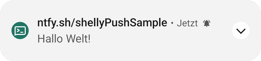 ntfy.sh - Push Benachrichtigung