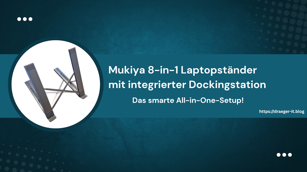 Mukiya 8-in-1 Laptopständer mit integrierter Dockingstation – das smarte All-in-One-Setup!