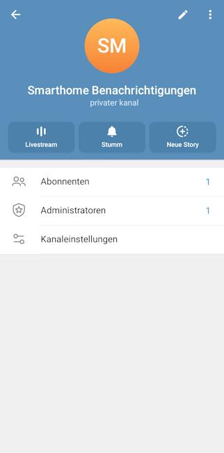 Telegram - Bot zum Channel hinzufügen - Step 2