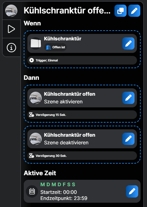 Kühlschranktür Warnung - Szene 1 - Übersicht