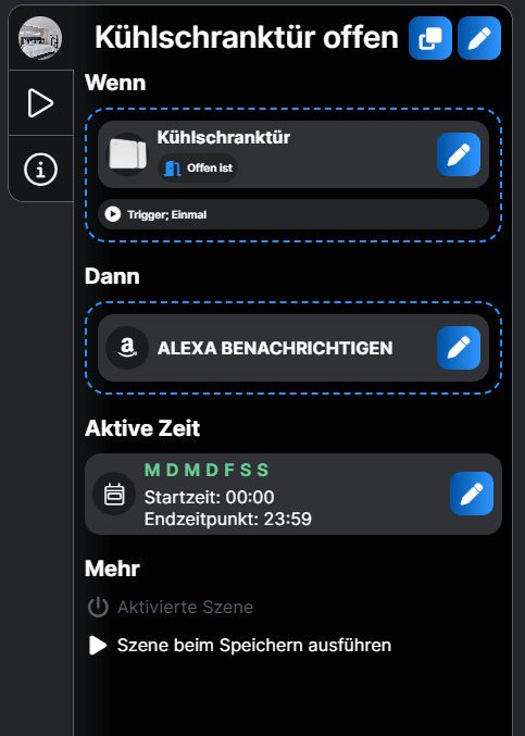 Kühlschranktür Warnung - Szene 2 - Übersicht