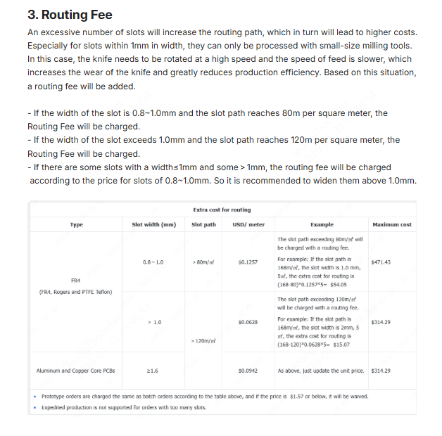 JLCPCB - extra fee