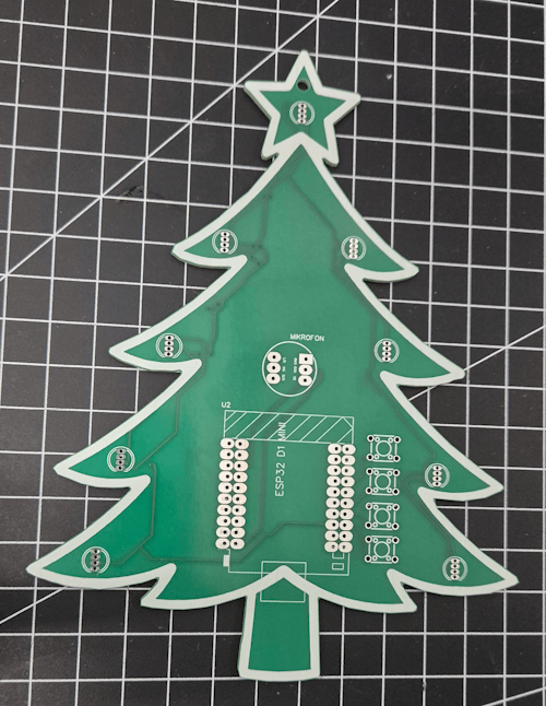 PCB-Weihnachtsbaum mit ESP32 und Mikrofon für WLED