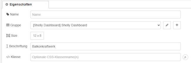 Node-RED - Diagramm konfigurieren - Step 1 - Gruppe und Titel