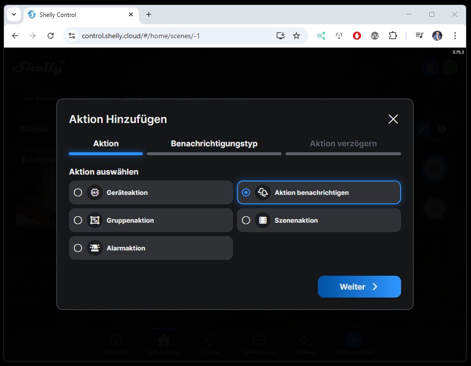 Shelly Controll - Szene für Klingel erstellen - Step 11