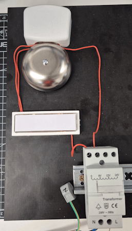 einfache Klingelschaltung mit Trafo und Taster