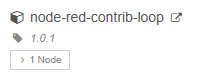 installierte Loop Node unter Palette verwalten