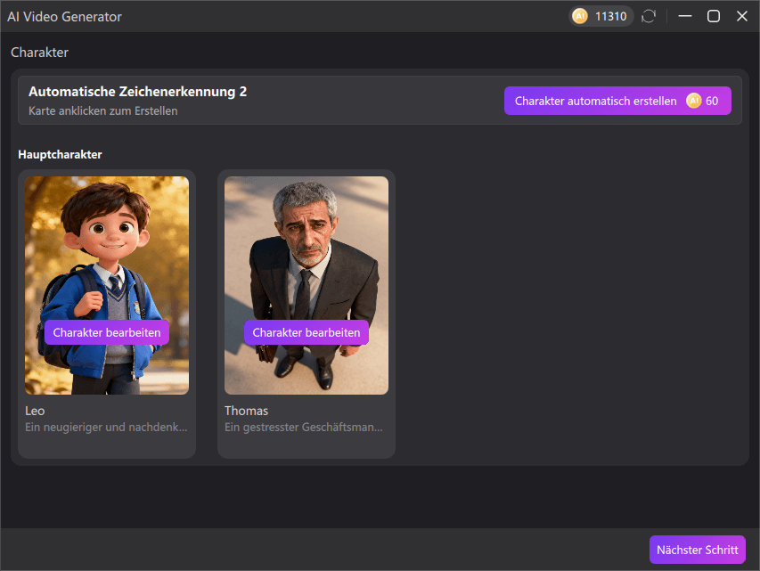 HitPaw Edimakor - AI Video Generator Charakter erstellen