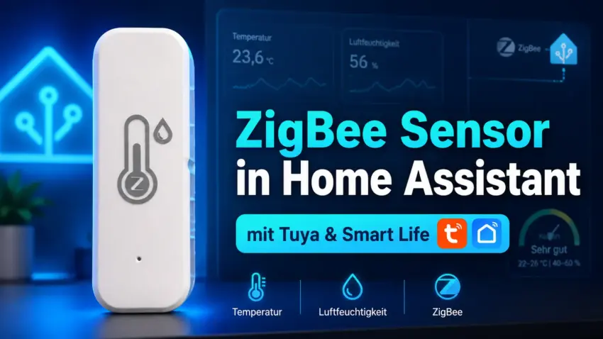 ZigBee Temperatur- und Luftfeuchtigkeitssensor mit Tuya und Smart Life in Home Assistant einbinden