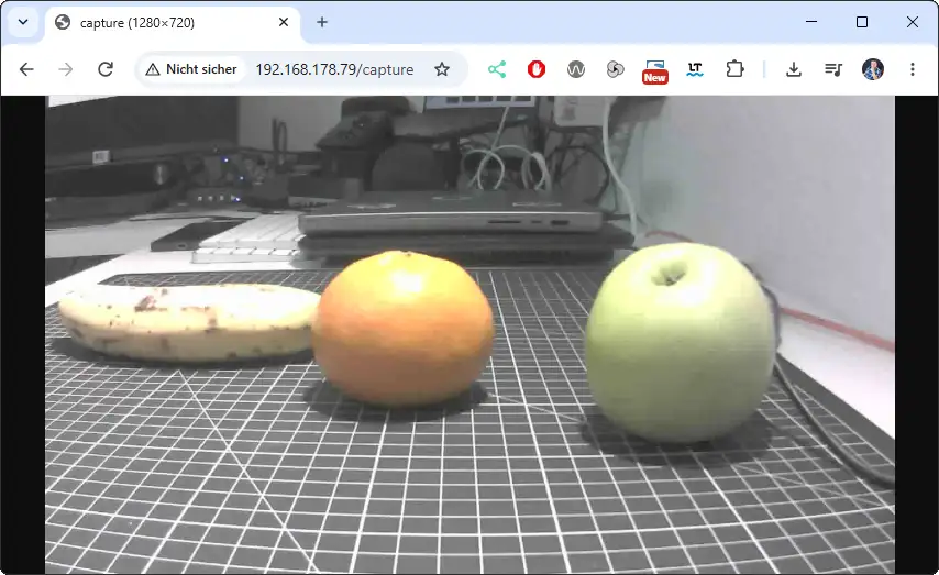 Aufnahme mit der ESP32-CAM - HD 1280x720px
