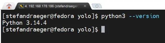 ausgeben der Python Version auf der Konsole