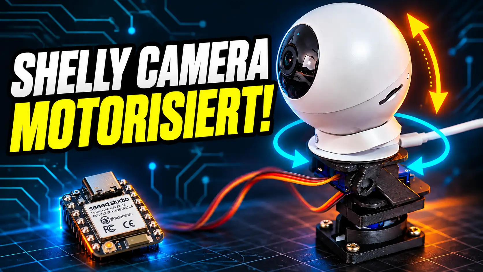Shelly Camera auf einer motorisierten Pan-Tilt-Halterung mit XIAO ESP32-C6